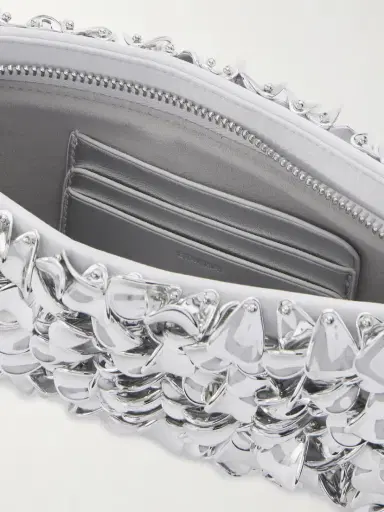 Simkhai Reese Beaded Metallic Satin Clutch | Thumbnail 6 Simkhai Reese Beaded Metallic Satin Clutch | Thumbnail 6