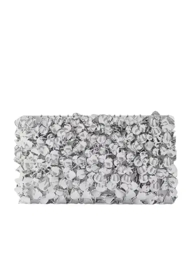 Simkhai Reese Beaded Metallic Satin Clutch | Thumbnail 1 Simkhai Reese Beaded Metallic Satin Clutch | Thumbnail 1