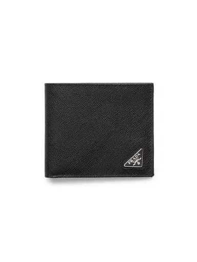 Prada Men's Saffiano Leather Wallet - Black | Thumbnail 1 Prada Men's Saffiano Leather Wallet - Black | Thumbnail 1