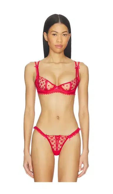 For Love & Lemons Cross Stitch Hearts Underwire Bra | Thumbnail 1 For Love & Lemons Cross Stitch Hearts Underwire Bra | Thumbnail 1