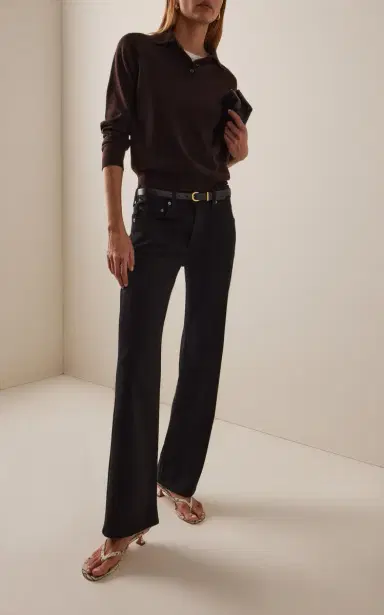 Citizens of Humanity Genova Cashmere-Denim Low-Rise Bootcut Jeans | Thumbnail 2 Citizens of Humanity Genova Cashmere-Denim Low-Rise Bootcut Jeans | Thumbnail 2