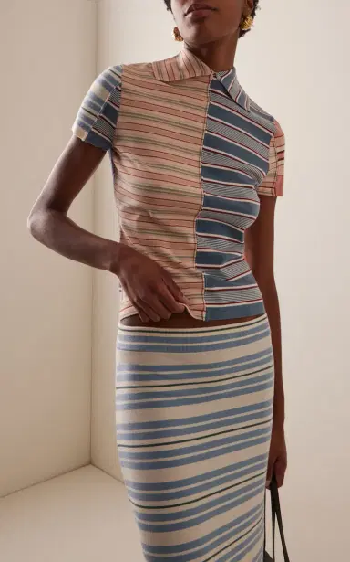 Zimmermann Rebellion Striped Knit Polo Shirt | Thumbnail 2 Zimmermann Rebellion Striped Knit Polo Shirt | Thumbnail 2