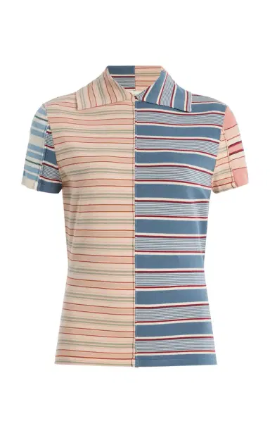 Zimmermann Rebellion Striped Knit Polo Shirt | Thumbnail 1 Zimmermann Rebellion Striped Knit Polo Shirt | Thumbnail 1