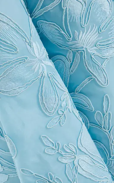 Monique Lhuillier Embroidered Cotton-Blend Gown | Thumbnail 7 Monique Lhuillier Embroidered Cotton-Blend Gown | Thumbnail 7
