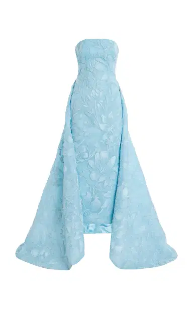 Monique Lhuillier Embroidered Cotton-Blend Gown | Thumbnail 9 Monique Lhuillier Embroidered Cotton-Blend Gown | Thumbnail 9