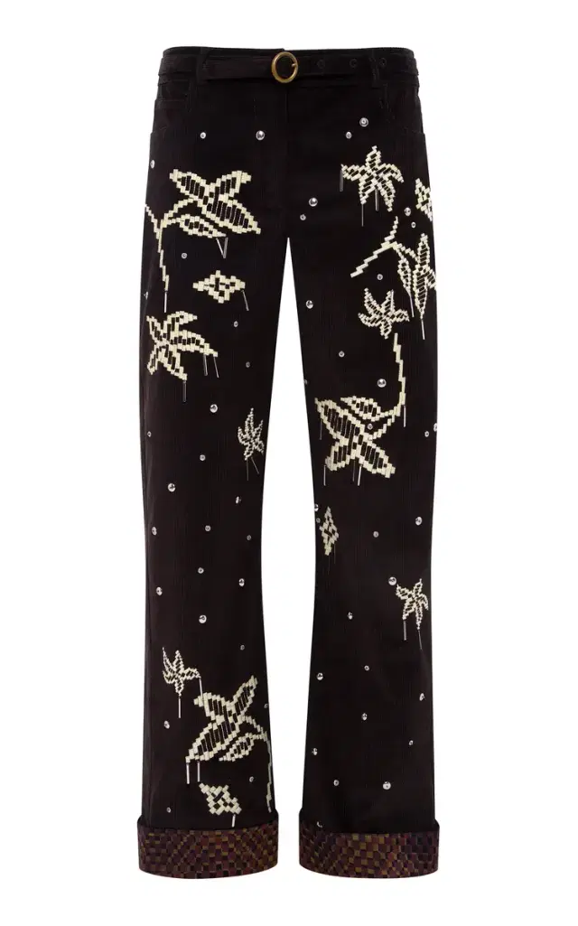 Vera Embroidered Corduroy Pants Vera Embroidered Corduroy Pants