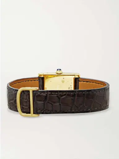 Wind Vintage Pre-owned Cartier Tank Normale 23mm 18-karat Gold And Alligator Watch | Thumbnail 5 Wind Vintage Pre-owned Cartier Tank Normale 23mm 18-karat Gold And Alligator Watch | Thumbnail 5