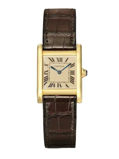 Wind Vintage Pre-owned Cartier Tank Normale 23mm 18-karat Gold And Alligator Watch | Thumbnail 1 Wind Vintage Pre-owned Cartier Tank Normale 23mm 18-karat Gold And Alligator Watch | Thumbnail 1