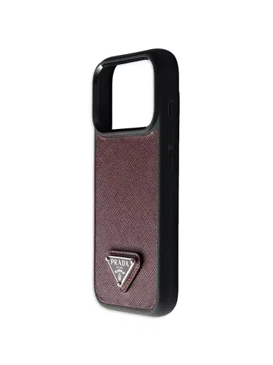 Prada Saffiano Leather Case for iPhone 17 Pro - Dark Red | Thumbnail 3 Prada Saffiano Leather Case for iPhone 17 Pro - Dark Red | Thumbnail 3