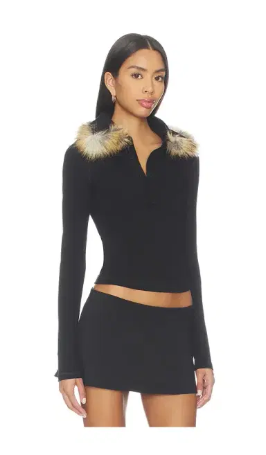 Ottolinger Furry Fitted Polo Top | Thumbnail 2 Ottolinger Furry Fitted Polo Top | Thumbnail 2