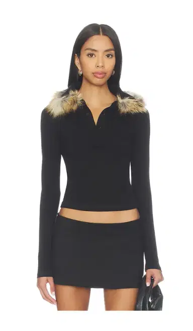 Ottolinger Furry Fitted Polo Top | Thumbnail 1 Ottolinger Furry Fitted Polo Top | Thumbnail 1