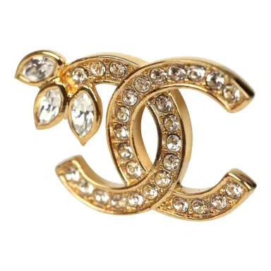 Chanel Chanel Crystal Floral CC Stud Earrings Gold Tone Hardware | Thumbnail 2 Chanel Chanel Crystal Floral CC Stud Earrings Gold Tone Hardware | Thumbnail 2