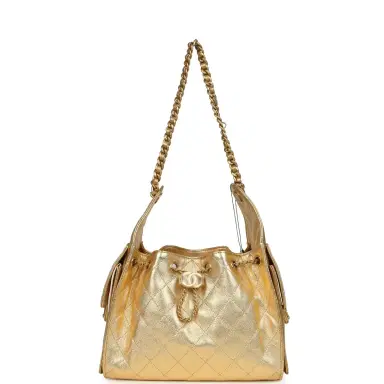 Chanel Chanel Small 25 Hobo Bag Metallic Gold Caviar Antique Gold Hardware | Thumbnail 6 Chanel Chanel Small 25 Hobo Bag Metallic Gold Caviar Antique Gold Hardware | Thumbnail 6
