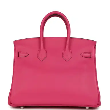 HERMÈS Hermes Birkin 25 Rose Shocking Swift Palladium Hardware | Thumbnail 4 HERMÈS Hermes Birkin 25 Rose Shocking Swift Palladium Hardware | Thumbnail 4
