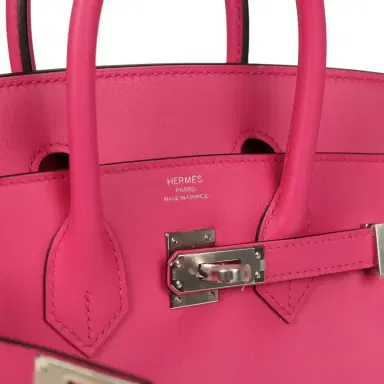 HERMÈS Hermes Birkin 25 Rose Shocking Swift Palladium Hardware | Thumbnail 7 HERMÈS Hermes Birkin 25 Rose Shocking Swift Palladium Hardware | Thumbnail 7