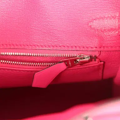 HERMÈS Hermes Birkin 25 Rose Shocking Swift Palladium Hardware | Thumbnail 9 HERMÈS Hermes Birkin 25 Rose Shocking Swift Palladium Hardware | Thumbnail 9