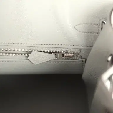 HERMÈS Hermes Birkin Sellier 25 Gris Ciment Matte Alligator Palladium Hardware | Thumbnail 9 HERMÈS Hermes Birkin Sellier 25 Gris Ciment Matte Alligator Palladium Hardware | Thumbnail 9