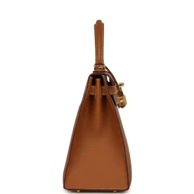 HERMÈS Hermes Kelly Sellier 28 Gold Epsom Gold Hardware | Thumbnail 4 HERMÈS Hermes Kelly Sellier 28 Gold Epsom Gold Hardware | Thumbnail 4