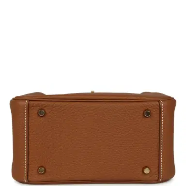 HERMÈS Hermes Mini Lindy Gold Clemence Gold Hardware | Thumbnail 6 HERMÈS Hermes Mini Lindy Gold Clemence Gold Hardware | Thumbnail 6