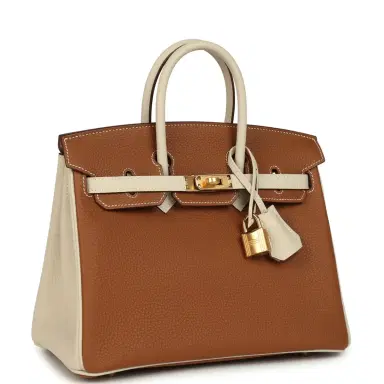 HERMÈS Hermes Special Order (HSS) Birkin 25 Gold and Craie Togo Gold Hardware | Thumbnail 2 HERMÈS Hermes Special Order (HSS) Birkin 25 Gold and Craie Togo Gold Hardware | Thumbnail 2