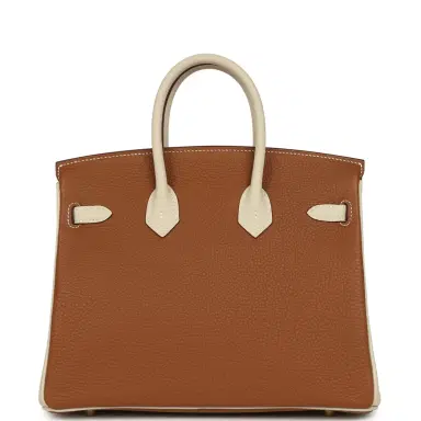 HERMÈS Hermes Special Order (HSS) Birkin 25 Gold and Craie Togo Gold Hardware | Thumbnail 4 HERMÈS Hermes Special Order (HSS) Birkin 25 Gold and Craie Togo Gold Hardware | Thumbnail 4