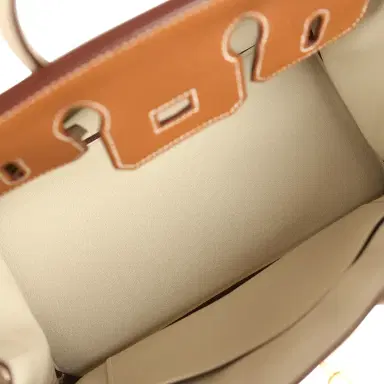 HERMÈS Hermes Special Order (HSS) Birkin 25 Gold and Craie Togo Gold Hardware | Thumbnail 8 HERMÈS Hermes Special Order (HSS) Birkin 25 Gold and Craie Togo Gold Hardware | Thumbnail 8