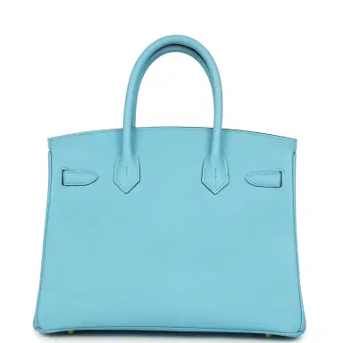 HERMÈS Pre-owned Hermes Birkin 30 Celeste Epsom Gold Hardware | Thumbnail 4 HERMÈS Pre-owned Hermes Birkin 30 Celeste Epsom Gold Hardware | Thumbnail 4