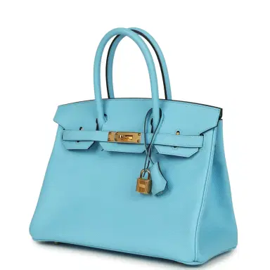 HERMÈS Pre-owned Hermes Birkin 30 Celeste Epsom Gold Hardware | Thumbnail 5 HERMÈS Pre-owned Hermes Birkin 30 Celeste Epsom Gold Hardware | Thumbnail 5