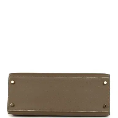 HERMÈS Pre-owned Hermes Kelly Sellier 28 Etoupe Epsom Gold Hardware | Thumbnail 6 HERMÈS Pre-owned Hermes Kelly Sellier 28 Etoupe Epsom Gold Hardware | Thumbnail 6