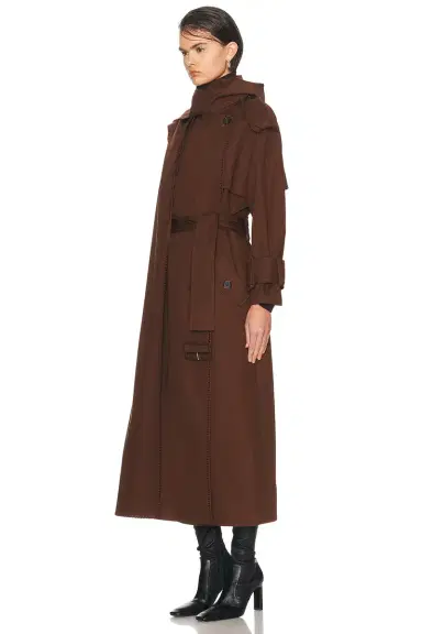 Mimchik Hooded Scarf Trench Coat | Thumbnail 4 Mimchik Hooded Scarf Trench Coat | Thumbnail 4