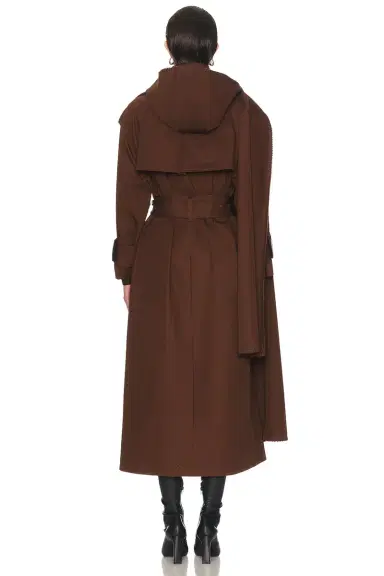 Mimchik Hooded Scarf Trench Coat | Thumbnail 5 Mimchik Hooded Scarf Trench Coat | Thumbnail 5