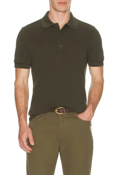 Tom Ford Lyocell Piquet Short Sleeve Polo | Thumbnail 1 Tom Ford Lyocell Piquet Short Sleeve Polo | Thumbnail 1