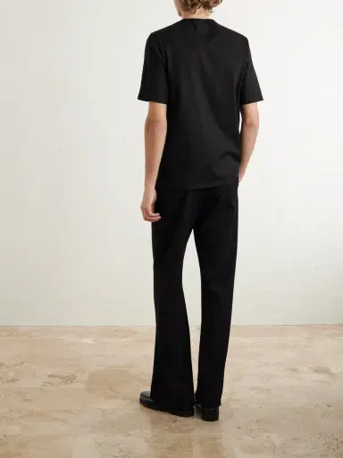 Saint Laurent Logo-Embroidered Cotton-Jersey T-Shirt - Men | Thumbnail 4 Saint Laurent Logo-Embroidered Cotton-Jersey T-Shirt - Men | Thumbnail 4