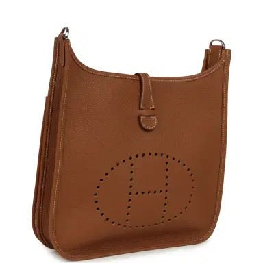 HERMÈS Hermes Evelyne III PM Gold Clemence Palladium Hardware | Thumbnail 2 HERMÈS Hermes Evelyne III PM Gold Clemence Palladium Hardware | Thumbnail 2