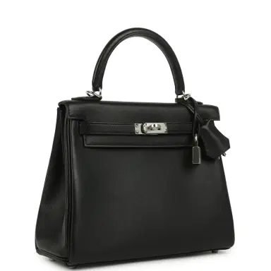 HERMÈS Hermes Kelly Retourne 25 Black Cheri Palladium Hardware | Thumbnail 2 HERMÈS Hermes Kelly Retourne 25 Black Cheri Palladium Hardware | Thumbnail 2