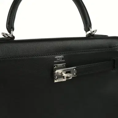 HERMÈS Hermes Kelly Retourne 25 Black Cheri Palladium Hardware | Thumbnail 7 HERMÈS Hermes Kelly Retourne 25 Black Cheri Palladium Hardware | Thumbnail 7