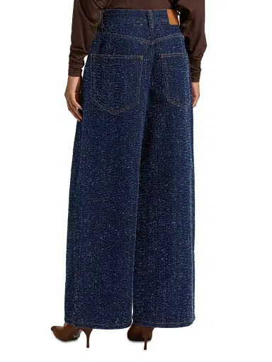 Ronny Kobo Women's Solene Denim High-Rise Wide-Leg Jeans - Dark Indigo - Size Small | Thumbnail 5 Ronny Kobo Women's Solene Denim High-Rise Wide-Leg Jeans - Dark Indigo - Size Small | Thumbnail 5