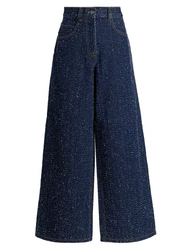 Ronny Kobo Women's Solene Denim High-Rise Wide-Leg Jeans - Dark Indigo - Size Small | Thumbnail 1 Ronny Kobo Women's Solene Denim High-Rise Wide-Leg Jeans - Dark Indigo - Size Small | Thumbnail 1