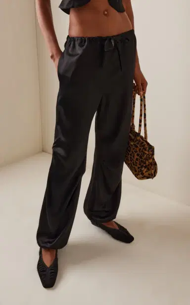ALFIE Grace Ruched Cotton Tapered-Leg Pants | Thumbnail 3 ALFIE Grace Ruched Cotton Tapered-Leg Pants | Thumbnail 3