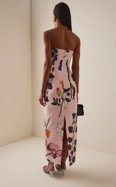 Leo Lin Exclusive Rayna Floral Crepe Maxi Dress | Thumbnail 4 Leo Lin Exclusive Rayna Floral Crepe Maxi Dress | Thumbnail 4