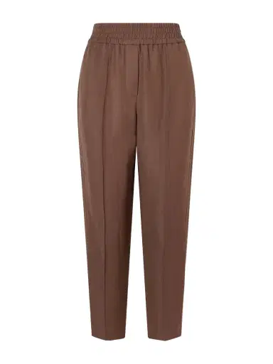 Brunello Cucinelli Cropped Woven Tapered Pants | Thumbnail 1 Brunello Cucinelli Cropped Woven Tapered Pants | Thumbnail 1