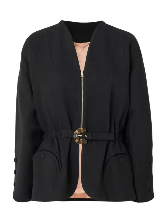 Carol Belted Ribbed-knit Jacket Carol Belted Ribbed-knit Jacket