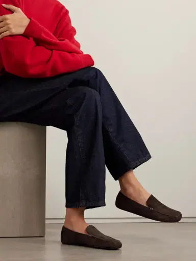 The Row Leo Suede Loafers | Thumbnail 2 The Row Leo Suede Loafers | Thumbnail 2