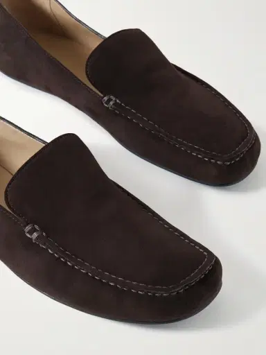 The Row Leo Suede Loafers | Thumbnail 4 The Row Leo Suede Loafers | Thumbnail 4