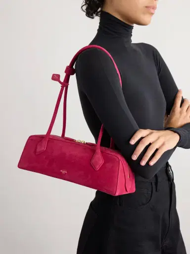 Alaïa Le Teckel Medium Nubuck Shoulder Bag | Thumbnail 2 Alaïa Le Teckel Medium Nubuck Shoulder Bag | Thumbnail 2