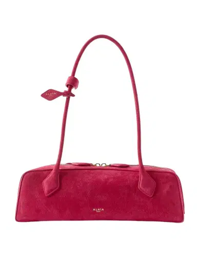 Alaïa Le Teckel Medium Nubuck Shoulder Bag | Thumbnail 1 Alaïa Le Teckel Medium Nubuck Shoulder Bag | Thumbnail 1