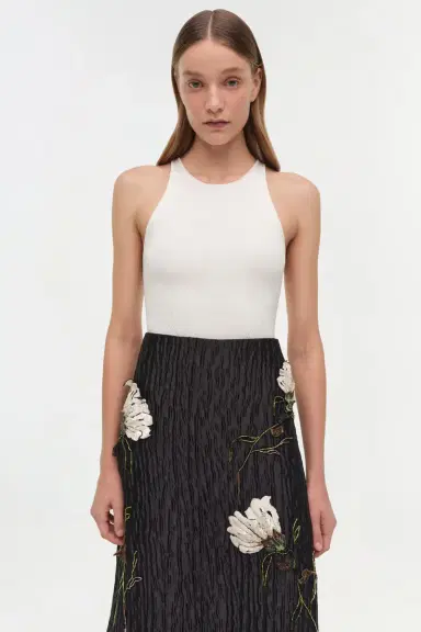 Simkhai Arla Floral Jacquard Midi Skirt | Thumbnail 3 Simkhai Arla Floral Jacquard Midi Skirt | Thumbnail 3