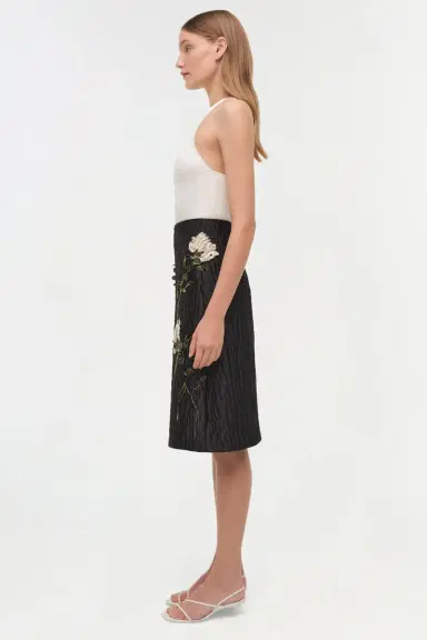 Simkhai Arla Floral Jacquard Midi Skirt | Thumbnail 4 Simkhai Arla Floral Jacquard Midi Skirt | Thumbnail 4