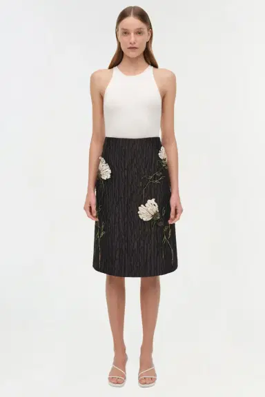 Simkhai Arla Floral Jacquard Midi Skirt | Thumbnail 6 Simkhai Arla Floral Jacquard Midi Skirt | Thumbnail 6