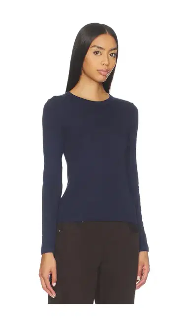 Enza Costa Supima Classic Long Sleeve Tee | Thumbnail 2 Enza Costa Supima Classic Long Sleeve Tee | Thumbnail 2